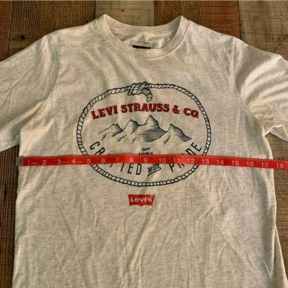 Levi Strauss boys short sleeve t-shirt in gray -L - Picture 7 of 7